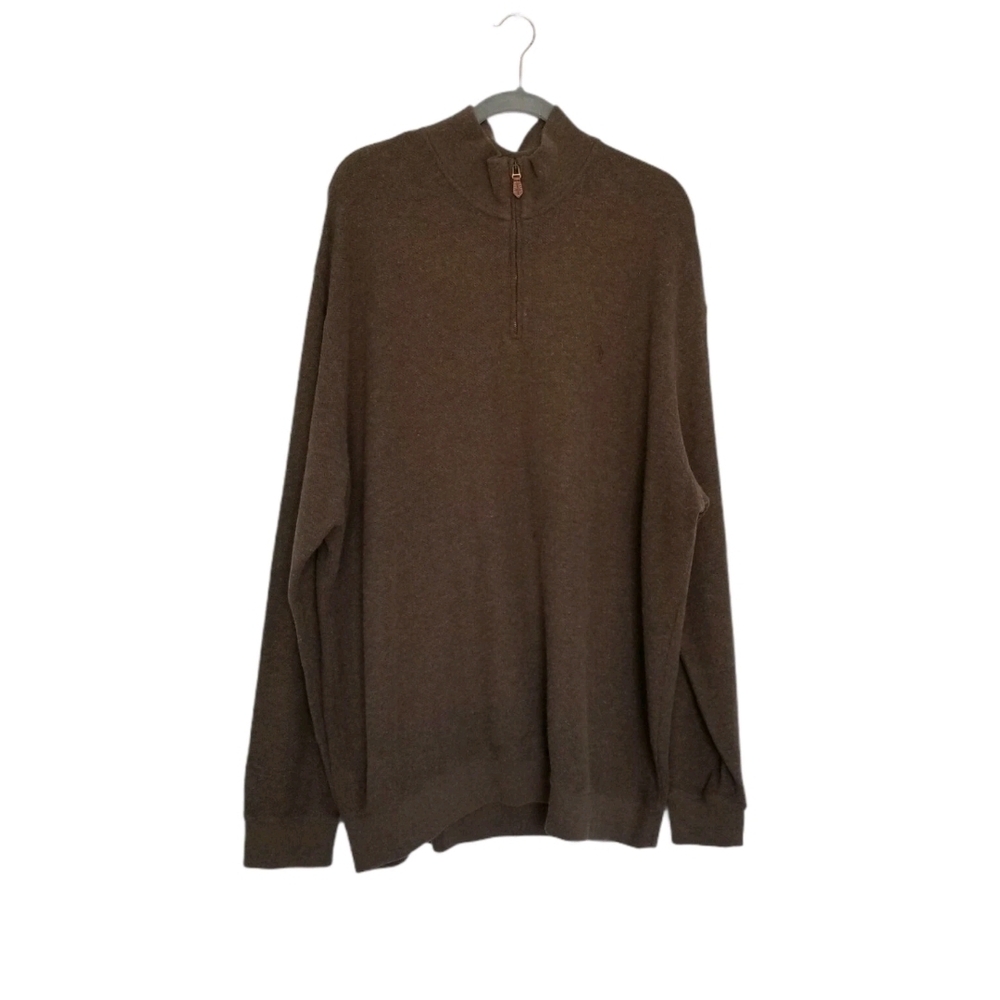 Polo Golf Men Ralph Lauren Alpaca Blend 1/4 Zip Long Sleeve Sweater Size XXLarge